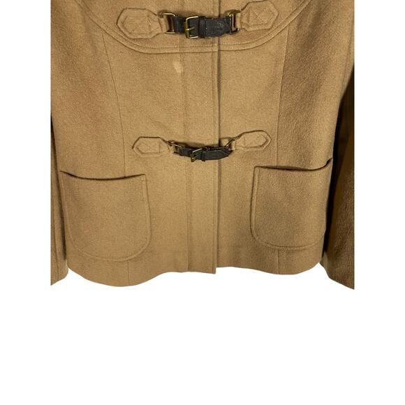 Women's Loft Brown Wool zip up Jacket Size 8 - Picture 8 of 9